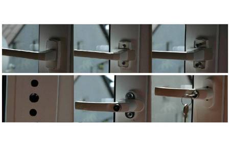 Klamka do okna z kluczykiem ze stopu aluminium